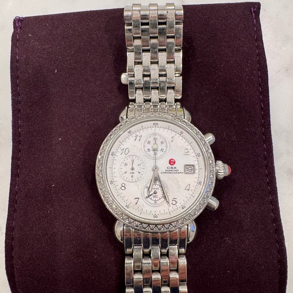 Michele Silver Chronograph Timepiece